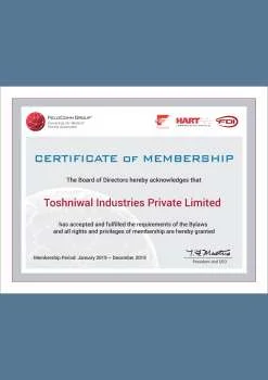 Toshniwal Industries Fieldcomm Group​ Certificate